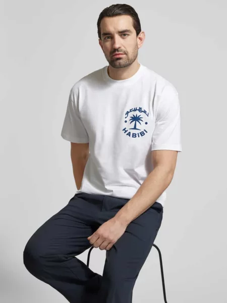 Koszulka T-shirt z czystej bawełny krój regular fit model KARAN' Strellson biała