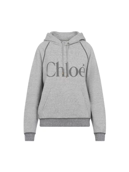 Bluza z kapturem Chloe z kapturem ze sznurkiem szara