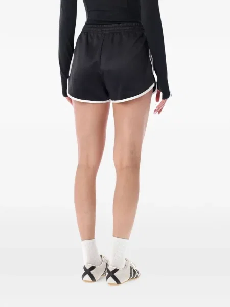 Pantaloni scurți Adidas din satin negru