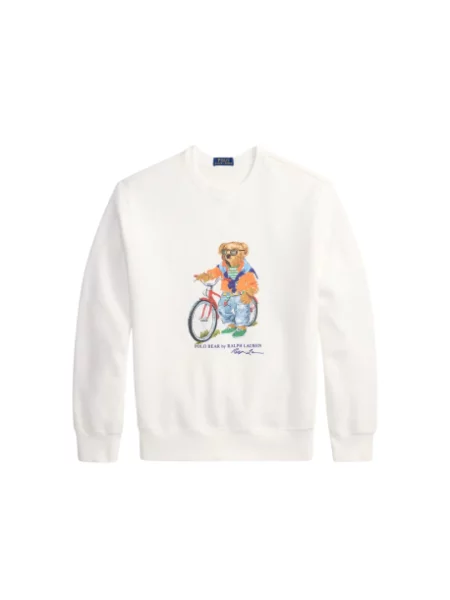 Bluza Polo Ralph Lauren z nadrukiem biała