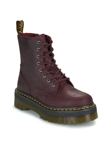 Pantofi Dr. Martens cu model floral roșu