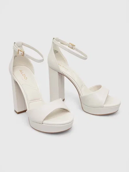 Кожени сандали Aldo бяло