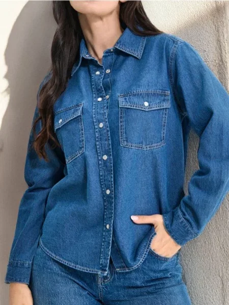 Джинсова сорочка синій