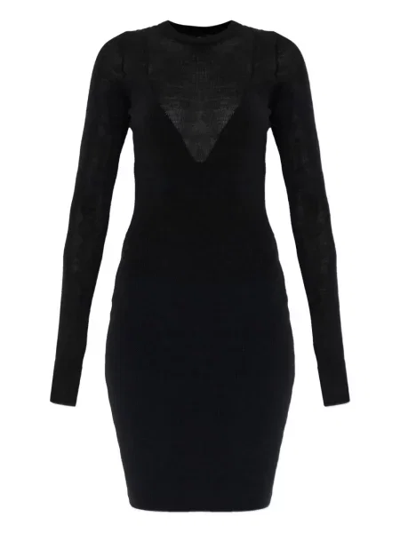 Rochie maxi Versace lungă de costum negru
