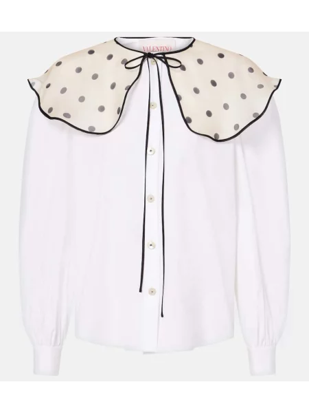 Cămașă Valentino din poplin alb