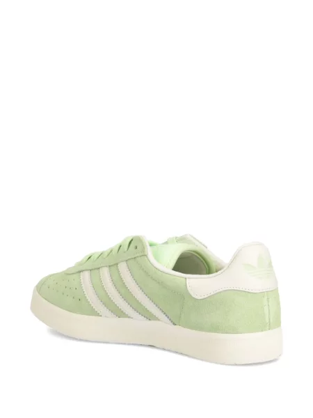 Pruhované oblekové kalhoty Adidas s výšivkou bílé