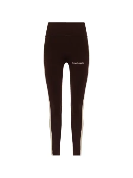 Leggings Palm Angels cu dungi cu imagine maro