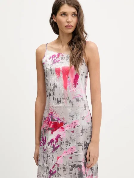 Karl Lagerfeld Jeans rochie mini evazați gri