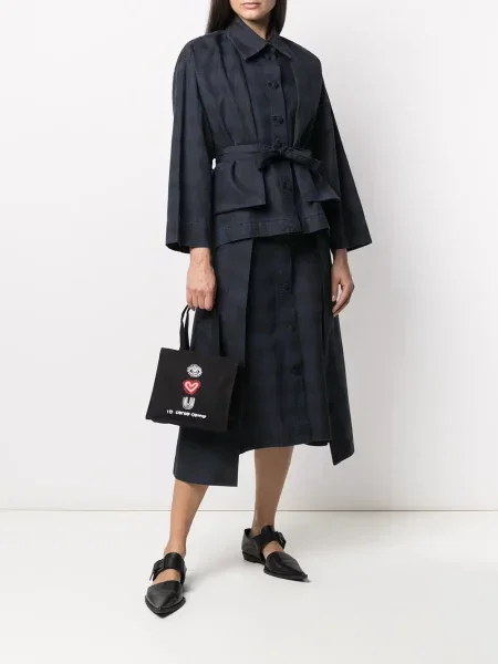 Geantă shopper 10 Corso Como cu imagine negru