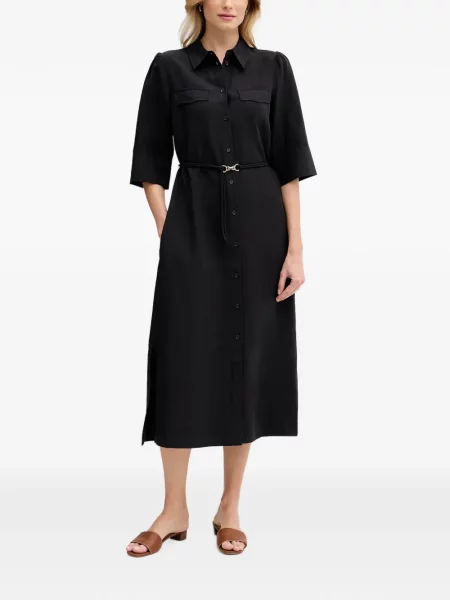Cu centură rochie tip cămașă Mos Mosh negru