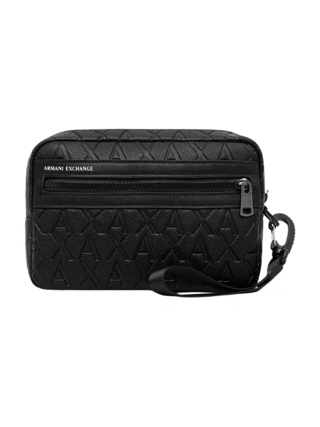 Torba Armani Exchange z kieszeniami na zamek czarna