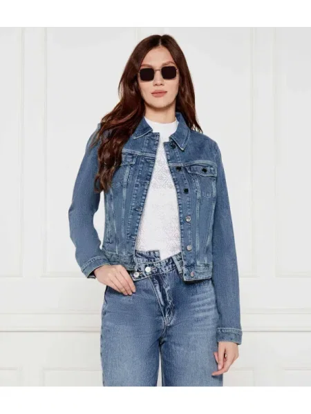 GUESS Geacă de blug SEXY TRUCKER albastru