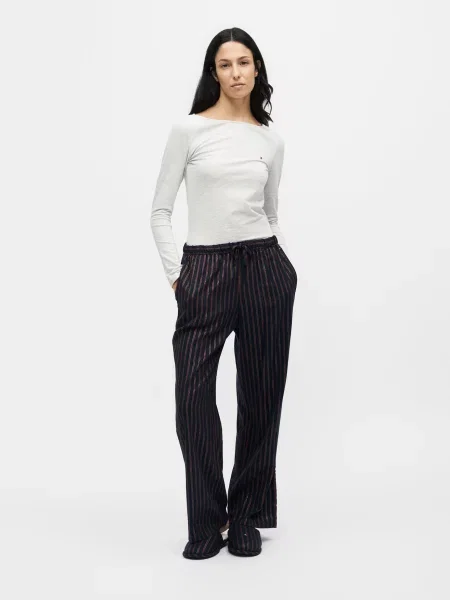TOMMY HILFIGER Pižama mornarska / svetlo / rjasto rdeča siva