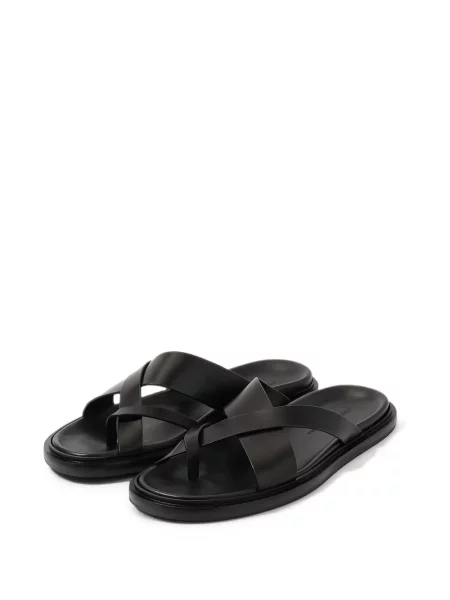 Sandale James Perse din piele cu bretele negru
