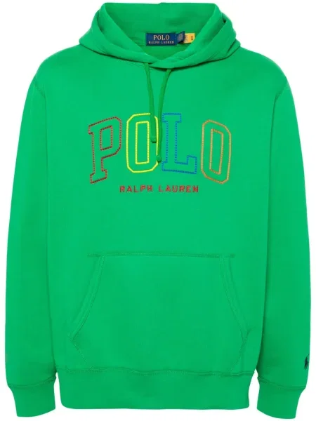 Polo Polo Ralph Lauren cu broderie tricotate verde