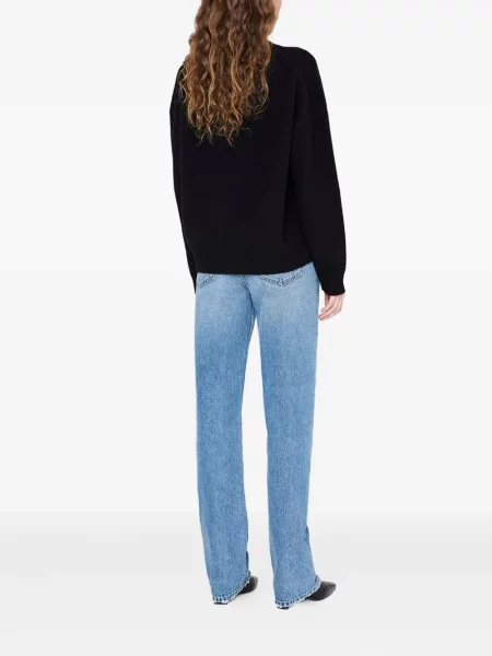 Pulover Anine Bing cu decolteu rotund negru