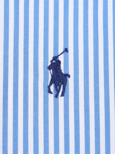 Ριγέ πουκάμισο Polo Ralph Lauren με κέντημα μπλε