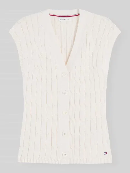 Kamizelka dzianinowa o kroju regular fit z czystej bawełny Tommy Hilfiger
