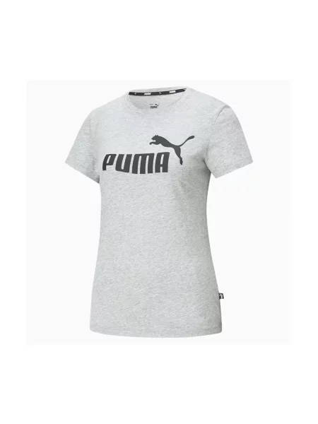 Tričko PUMA ESS Logo light grey heather šedé