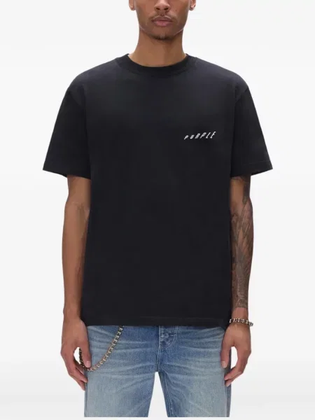 Tricou Purple Brand din jerseu negru