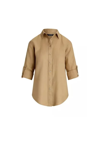 Ralph Lauren Bluzki Kobieta brązowy L Len Brązowe koszule beżowa