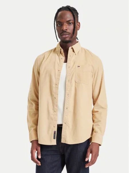 Tommy Jeans Koszula beżowy