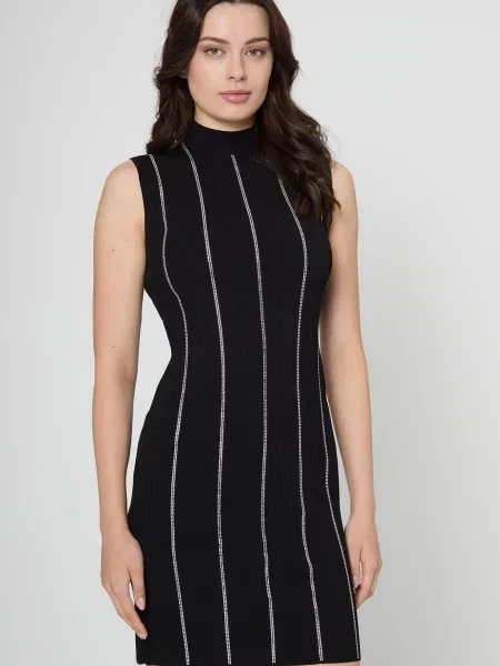 Смугаста сукня Hugo чорна