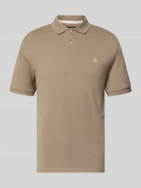Koszulka polo z czystej bawełny krój regular fit Marc O'polo beżowe