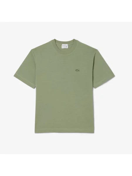 Lacoste Koszulka Z Grubego Dżerseju O Luźnym Kroju zielony