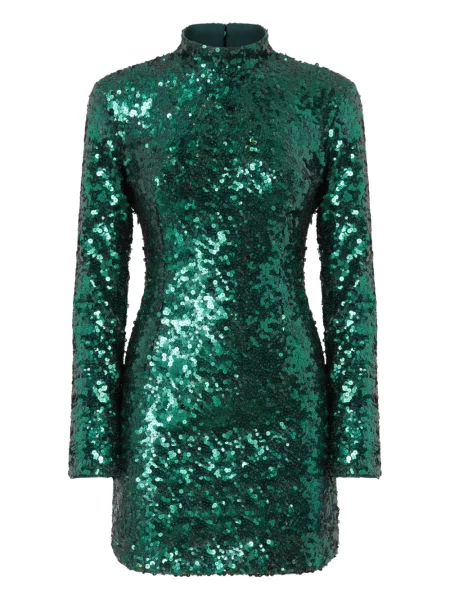 Rochie mini Pinko cu paiete de costum verde