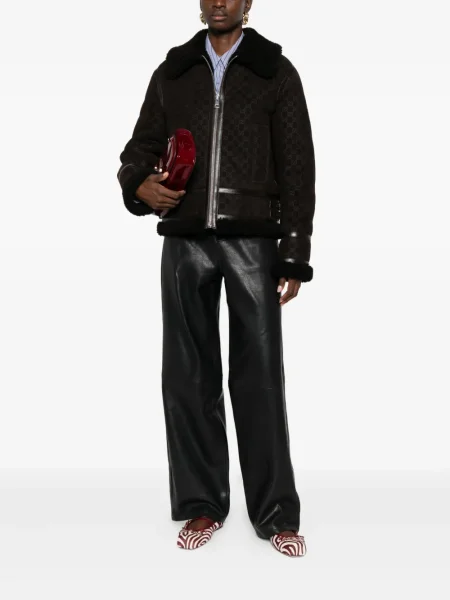 Geanta de piele Gucci maro