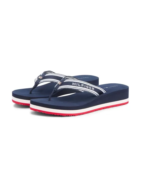 TOMMY HILFIGER Japanke morsko plava bijela