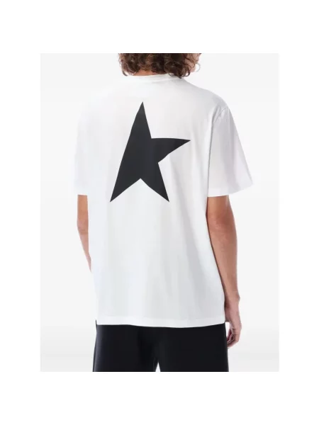 Krótka koszulka Golden Goose z dżerseju casual biała
