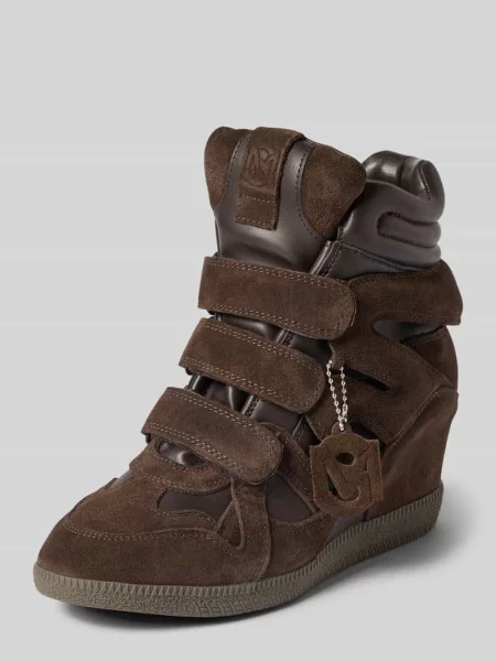 Sneakersy z mieszanki skóry model Mavis' Steve Madden brązowe