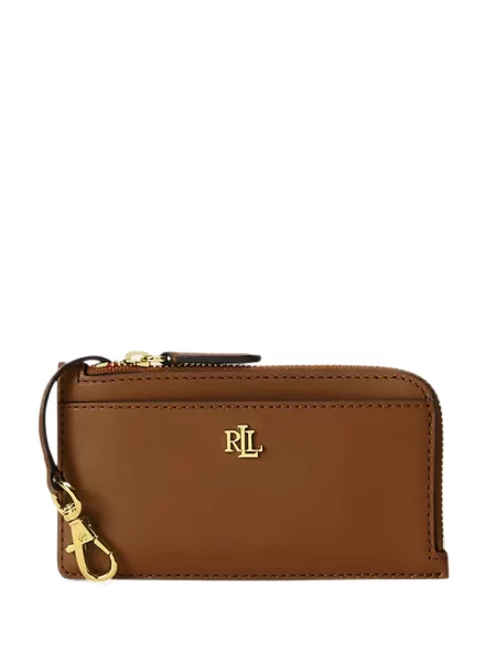 Portofel Lauren Ralph Lauren din piele cu autograf maro