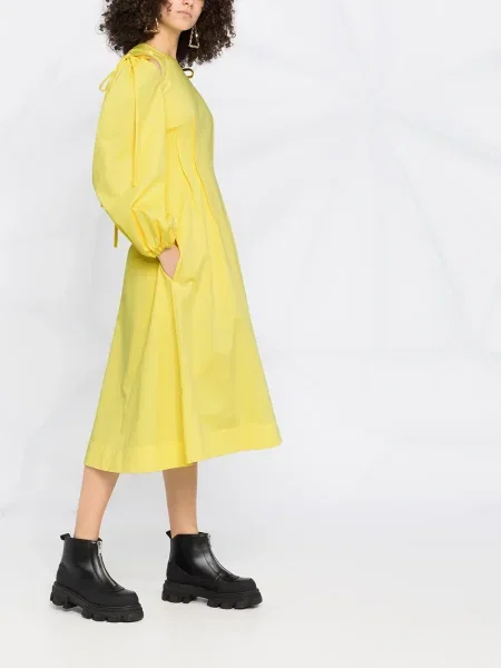 Дълго костюм макси рокля Msgm жълто