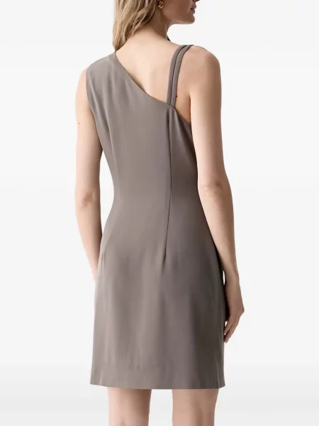 Rochie mini Guess asimetrică maro