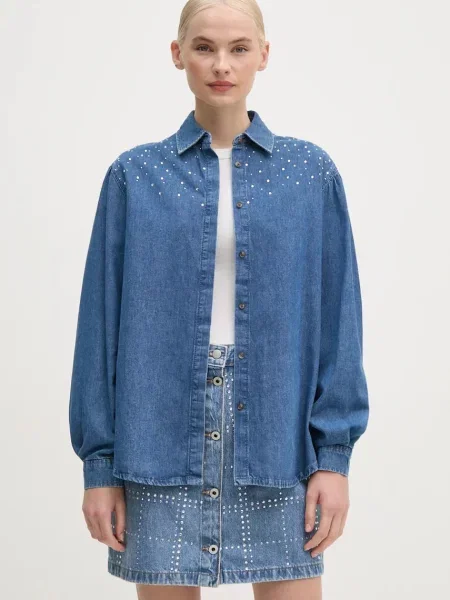 Τζιν πουκάμισο Pepe Jeans CHARLIE SPARKLE μπλε