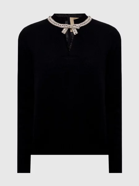 Шерстяной свитер Valentino черный