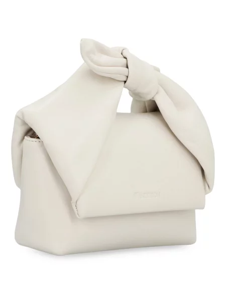 JW Anderson torebka skórzana Bow Small Twister biały