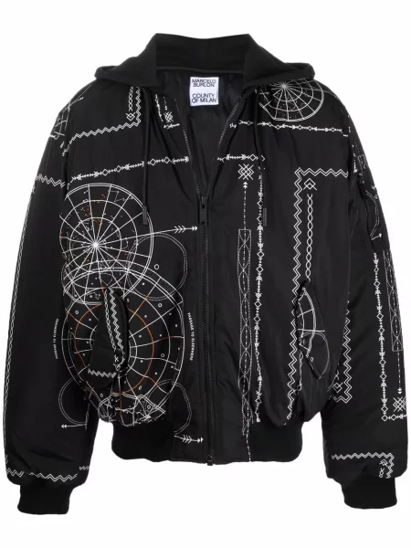 Geacă bomber Marcelo Burlon County Of Milan cu imagine negru