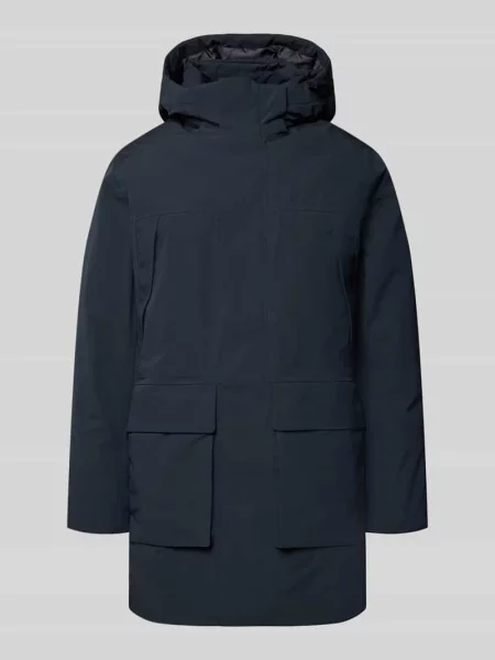 Parka z kapturem i z patką model ‘MOON’ Jack & Jones Premium granatowa