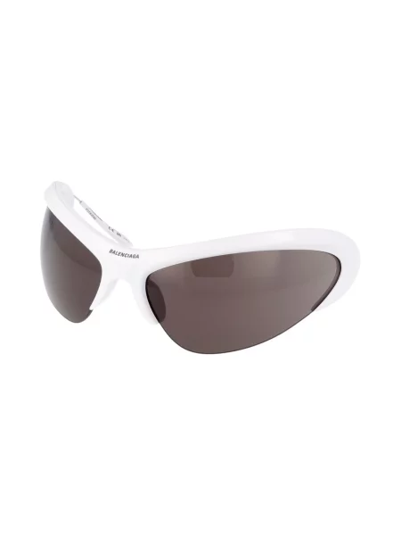 Lniane okulary przeciwsłoneczne Balenciaga białe