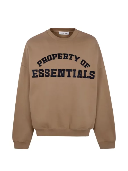 Hanorac Fear Of God Essentials cu broderie maro