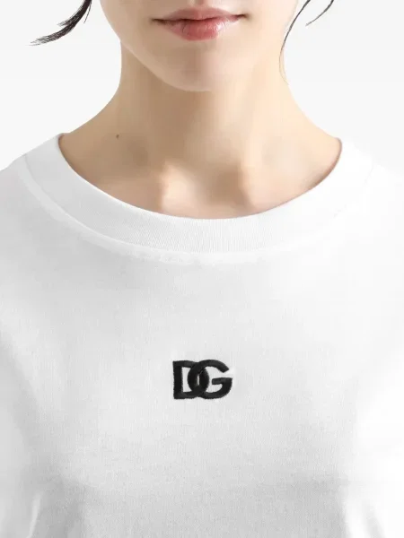 Tricou Dolce & Gabbana cu broderie alb