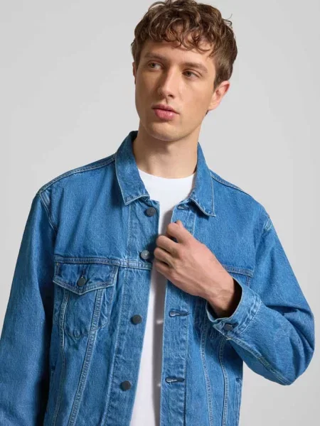 Kurtka jeansowa o kroju relaxed fit z czystej bawełny Levi's niebieska