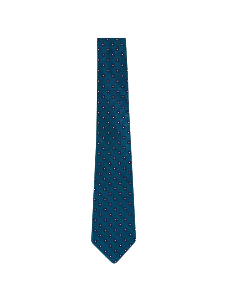 Cravată Zegna cu imagine cu imprimeu geometric albastru