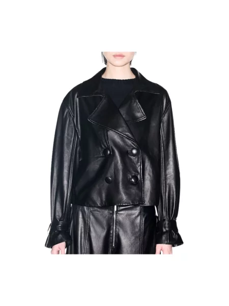 Kurtka skórzana Armani Exchange czarna