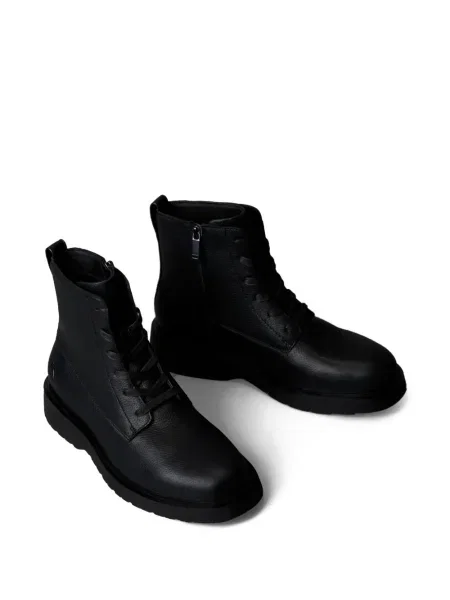 Botine Calvin Klein din piele cu autograf negru