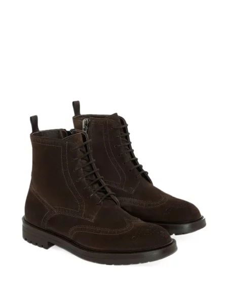 Brogues Kiton din piele de căprioară maro